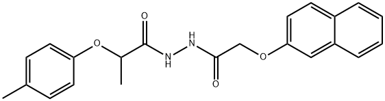 2-(4-methylphenoxy)-N'-[(2-naphthyloxy)acetyl]propanohydrazide 结构式