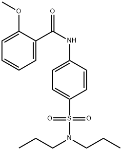 N-[4-(dipropylsulfamoyl)phenyl]-2-methoxybenzamide 结构式