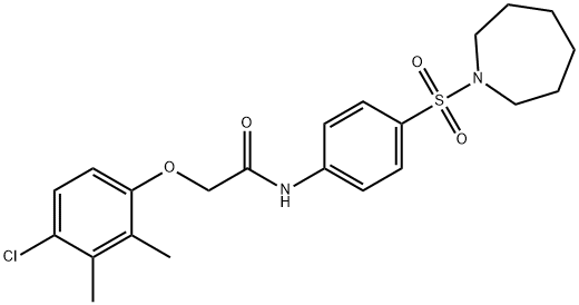 N-[4-(azepan-1-ylsulfonyl)phenyl]-2-(4-chloro-2,3-dimethylphenoxy)acetamide Structure