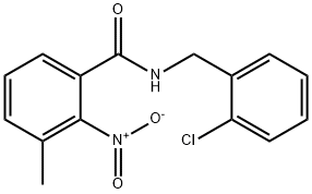 N-[(2-chlorophenyl)methyl]-3-methyl-2-nitrobenzamide Struktur