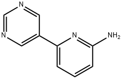 6-(嘧啶-5-基)吡啶-2-胺, 827589-03-7, 结构式