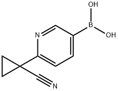 Boronic acid, [6-(1-cyanocyclopropyl)-3-pyridinyl]- Structure