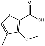 3-メトキシ-4-メチルチオフェン-2-カルボン酸 化学構造式