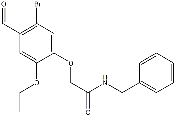 N-苄基-2-(5-溴-2-乙氧基-4-甲酰基苯氧基)乙酰胺,832674-54-1,结构式