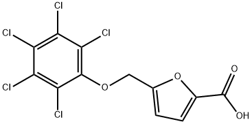 5-[(pentachlorophenoxy)methyl]-2-furoic acid Structure