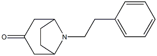 8-Azabicyclo[3.2.1]octan-3-one, 8-(2-phenylethyl)-,83507-66-8,结构式