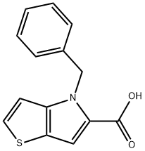 4-benzyl-4H-thieno[3,2-b]pyrrole-5-carboxylic acid Structure