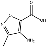 4-氨基-3-甲基异噁唑-5-羧酸, 83988-31-2, 结构式