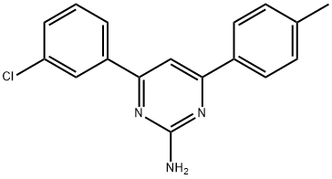 4-(3-chlorophenyl)-6-(4-methylphenyl)pyrimidin-2-amine 结构式