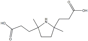 2,5-Pyrrolidinedipropanoic acid, 2,5-dimethyl ester 化学構造式