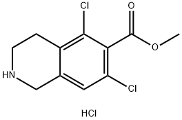 5,7-二氯-3,4-二氢-异喹啉-6-甲酸甲酯盐酸盐,851784-90-2,结构式