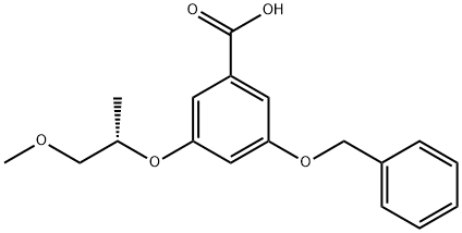 Benzoic acid, 3-[(1S)-2-methoxy-1-methylethoxy]-5-(phenylmethoxy)- Structure