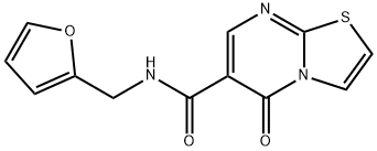 N-(furan-2-ylmethyl)-5-oxo-5H-thiazolo[3,2-a]pyrimidine-6-carboxamide 化学構造式