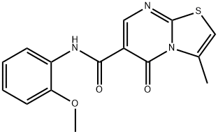 N-(2-methoxyphenyl)-3-methyl-5-oxo-5H-thiazolo[3,2-a]pyrimidine-6-carboxamide,851945-16-9,结构式