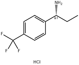 (1R)-1-[4-(TRIFLUOROMETHYL)PHENYL]PROPYLAMINE HYDROCHLORIDE 化学構造式