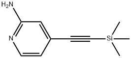 4-((三甲基甲硅烷基)乙炔基)吡啶-2-胺 结构式