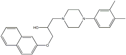 1-[4-(3,4-dimethylphenyl)piperazin-1-yl]-3-naphthalen-2-yloxypropan-2-ol 结构式