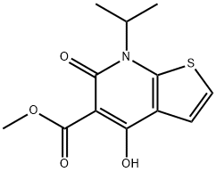 methyl4-hydroxy-7-isopropyl-6-oxo-6,7-dihydrothieno[2,3-b]pyridine-5-carboxylate Struktur