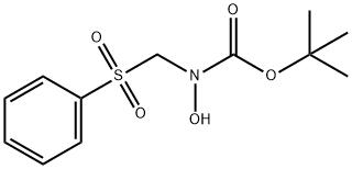N-Boc-N-(Phenylsulfonylmethyl)-hydroxylamine 化学構造式