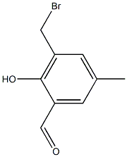 Benzaldehyde, 3-(bromomethyl)-2-hydroxy-5-methyl- Struktur