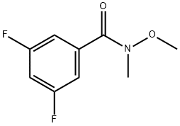 3,5-二氟-N-甲氧基-N-甲基苯甲酰胺 结构式