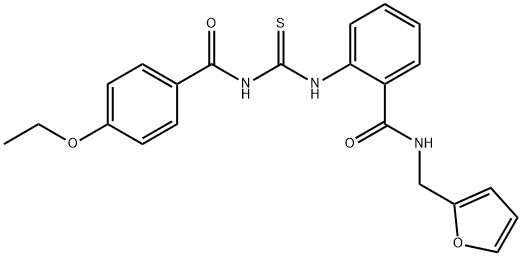 2-[(4-ethoxybenzoyl)carbamothioylamino]-N-(furan-2-ylmethyl)benzamide Structure