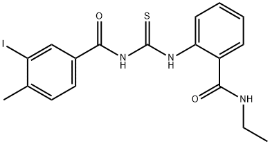 N-[({2-[(ethylamino)carbonyl]phenyl}amino)carbonothioyl]-3-iodo-4-methylbenzamide Struktur