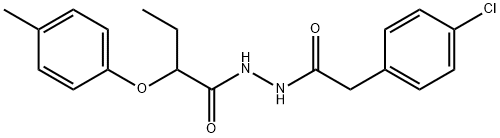 N'-[(4-chlorophenyl)acetyl]-2-(4-methylphenoxy)butanohydrazide Structure