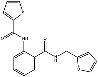 N-[2-(furan-2-ylmethylcarbamoyl)phenyl]thiophene-2-carboxamide Structure