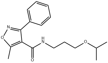 5-methyl-3-phenyl-N-(3-propan-2-yloxypropyl)-1,2-oxazole-4-carboxamide Structure