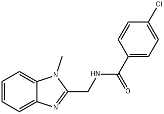 4-chloro-N-((1-methyl-1H-benzo[d]imidazol-2-yl)methyl)benzamide Structure