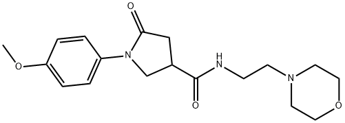 1-(4-methoxyphenyl)-N-(2-morpholin-4-ylethyl)-5-oxopyrrolidine-3-carboxamide,878426-26-7,结构式