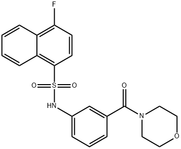 4-fluoro-N-[3-(morpholin-4-ylcarbonyl)phenyl]naphthalene-1-sulfonamide Struktur