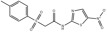 2-(4-methylphenyl)sulfonyl-N-(5-nitro-1,3-thiazol-2-yl)acetamide 结构式