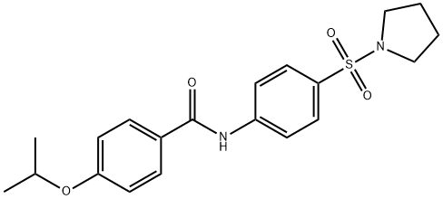 4-propan-2-yloxy-N-(4-pyrrolidin-1-ylsulfonylphenyl)benzamide Structure