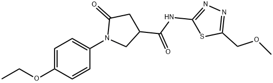1-(4-ethoxyphenyl)-N-[5-(methoxymethyl)-1,3,4-thiadiazol-2-yl]-5-oxopyrrolidine-3-carboxamide Structure