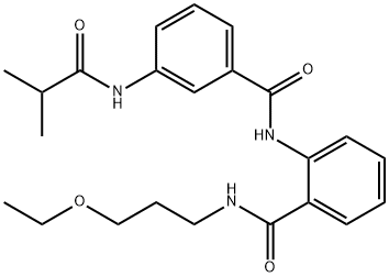 N-(3-ethoxypropyl)-2-[[3-(2-methylpropanoylamino)benzoyl]amino]benzamide,879593-85-8,结构式