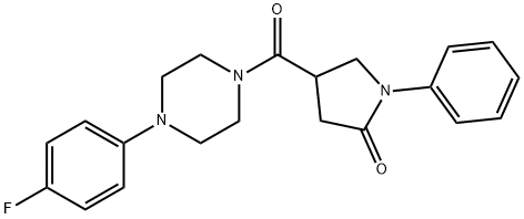4-[4-(4-fluorophenyl)piperazine-1-carbonyl]-1-phenylpyrrolidin-2-one,879595-50-3,结构式