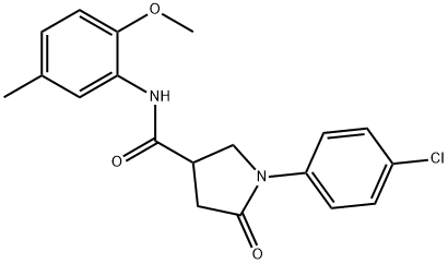 1-(4-chlorophenyl)-N-(2-methoxy-5-methylphenyl)-5-oxopyrrolidine-3-carboxamide Structure