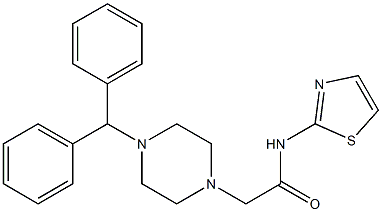 2-(4-benzhydrylpiperazin-1-yl)-N-(1,3-thiazol-2-yl)acetamide Structure