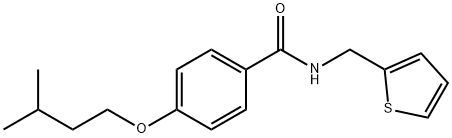 4-(3-methylbutoxy)-N-(2-thienylmethyl)benzamide Struktur