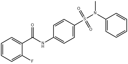 2-fluoro-N-(4-{[methyl(phenyl)amino]sulfonyl}phenyl)benzamide Struktur