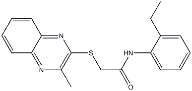 N-(2-ethylphenyl)-2-(3-methylquinoxalin-2-yl)sulfanylacetamide Structure