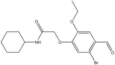 2-(5-溴-2-乙氧基-4-甲酰基苯氧基)-N-环己基乙酰胺, 881593-95-9, 结构式