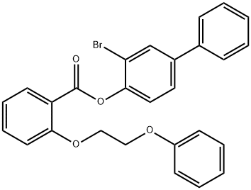 3-bromo-4-biphenylyl 2-(2-phenoxyethoxy)benzoate Structure