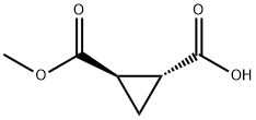 1,2-Cyclopropanedicarboxylic acid, monomethyl ester, (1R,2R)- Structure