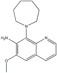 7-Quinolinamine, 8-(hexahydro-1H-azepin-1-yl)-6-methoxy- 结构式
