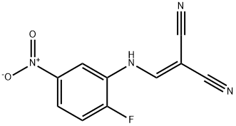 2-[(2-fluoro-5-nitroanilino)methylidene]propanedinitrile Structure