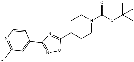 4-[3-(2-Chloro-pyridin-4-yl)-[1,2,4]oxadiazol-5-yl]-piperidine-1-carboxylic acid tert-butyl ester|