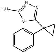 1,3,4-Thiadiazol-2-amine, 5-(1-phenylcyclopropyl)- Structure